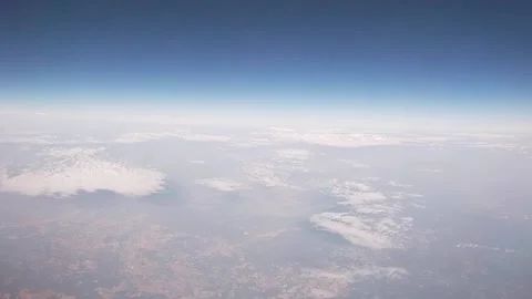 Planet Earth seen from an airplane window Stock Footage 158041986