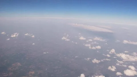 Planet Earth seen from an airplane window Stock Footage 158042021