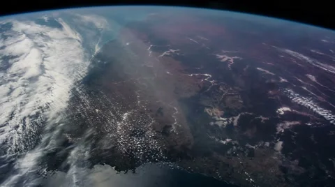 Planet Earth seen from the ISS. Elements of this video furnished by NASA. Stock Footage