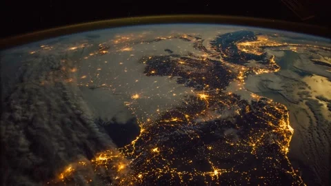Planet Earth seen from the ISS. Elements of this video furnished by NASA. Stock Footage