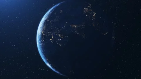 Planet earth seen from outer space Stock Footage 251778938