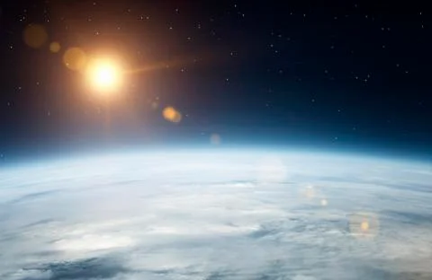 Planet earth seen from the space Foto stock