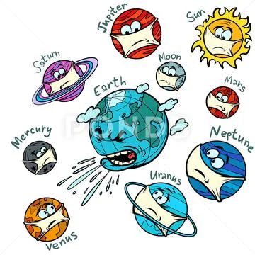Planet Earth is sick. The epidemic of influenza pandemic coronavirus Stock Illustrationen