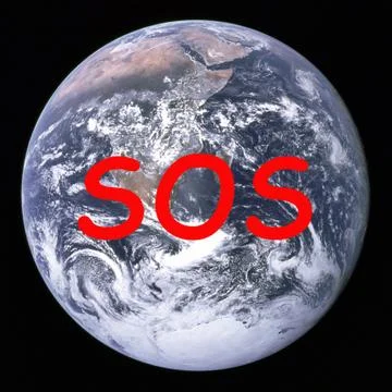 Planet Earth SOS Stock Illustration