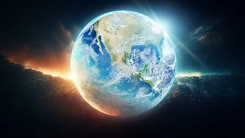 Planet Earth with on space background. Elements of this image furnished by .. Stock Footage 236352036