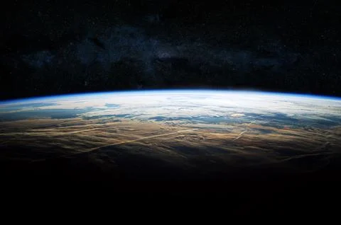 Planet Earth on space background. Elements of this image furnished by NASA. 스톡 사진