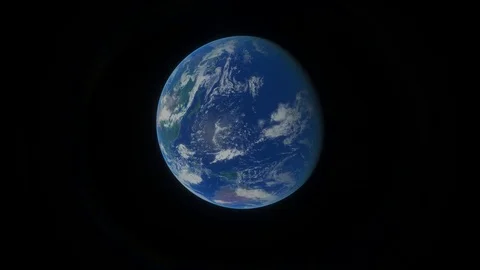 Planet Earth from Space Blue Pacific Ocean Stock Footage 84956765