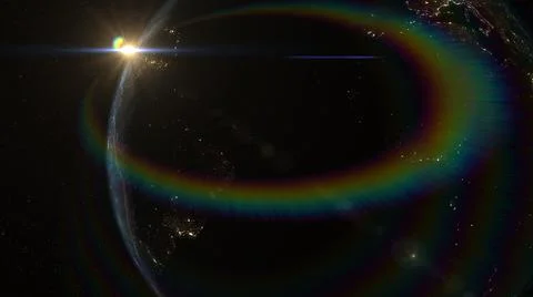 Planet earth in space close starry background cosmic solar stars the world Stock Photos