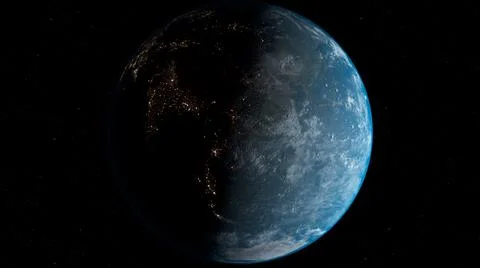 Planet earth in space close starry background cosmic solar stars the world Stock Photos