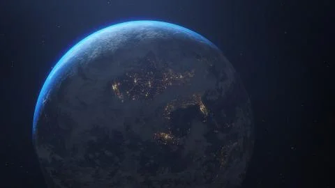 Planet earth from the space. Elements of this image furnished by NASA - 3d Stock Illustration