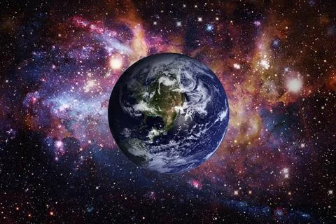 Planet Earth from space. Elements of this image furnished by NASA. Earth a... Stockfoto's