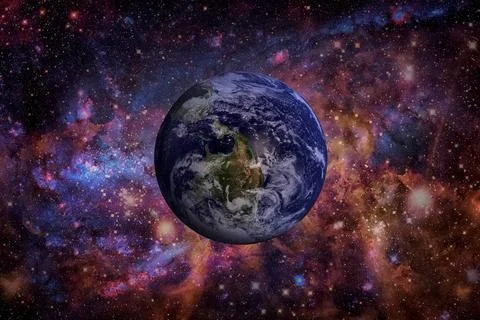 Planet Earth from space. Elements of this image furnished by NASA. Earth a... Stock Photos
