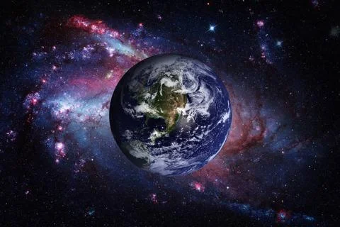 Planet Earth from space. Elements of this image furnished by NASA. Earth a... Foto stock