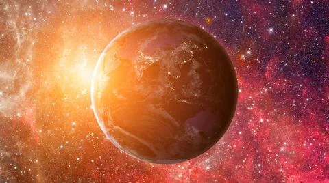 Planet Earth from the space. Elements of this image furnished by NASA Plan... Stock Photos