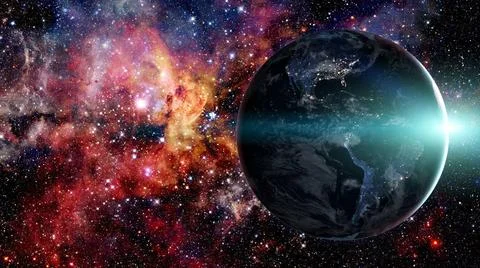 Planet Earth from the space. Elements of this image furnished by NASA Plan... Stock Photos