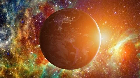 Planet Earth from the space. Elements of this image furnished by NASA Plan... Stock Photos