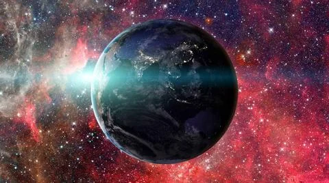 Planet Earth from the space. Elements of this image furnished by NASA Plan... Stock Photos