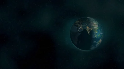 Planet Earth Space Exploration (3D Animated Background)  Stock Footage 62053679