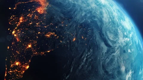 PLANET EARTH IN SPACE Stock Footage 136577980