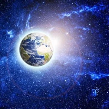 Planet earth in space Stock Illustration