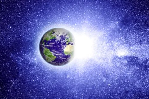Planet earth in space Stock Illustration