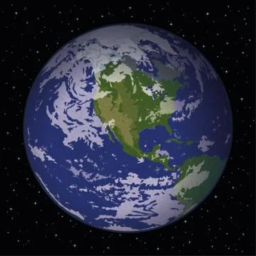 Planet Earth in space Stock Illustration