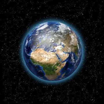 Planet Earth in space Stock Illustration