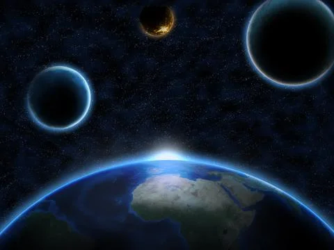 Planet Earth from space Stock Illustration