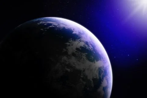Planet Earth in space. Image elements furnished by NASA 스톡 일러스트