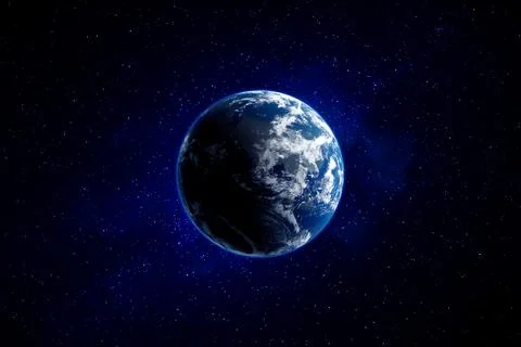 Planet Earth in space. Image elements furnished by NASA 库存插图