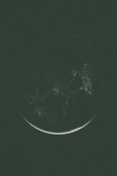 Planet earth from the space at night . Elements of this image furnished by NA Stockfoto's