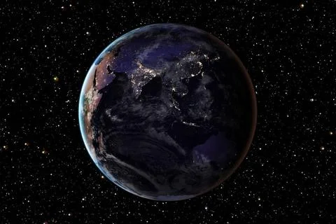 Planet Earth from space at night. Elements of this image furnished by NASA... 写真素材