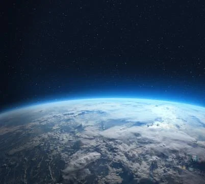 Planet Earth in the space. Stock Photos