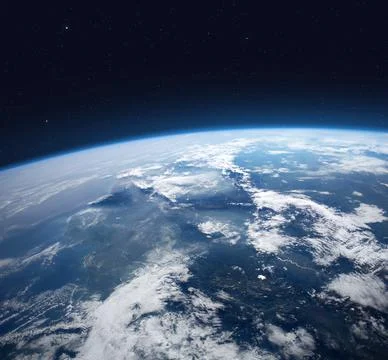 Planet Earth in the space. Stock Photos