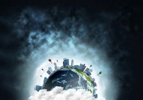 Planet Earth space view. Stock Photos