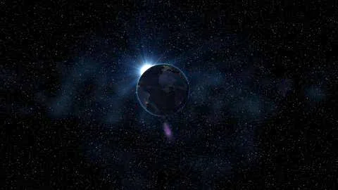 Planet Earth with a spectacular sunset. Elements of this image furnished by NASA Stock Photos