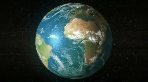 Planet Earth Spinning Stock Footage 10827318