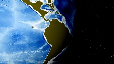 Planet  earth spinning in outer space - 4K footage Stock Footage 96456320