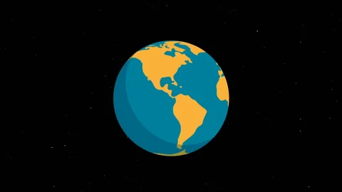 Planet Earth spinning in space Stock Footage 116592806