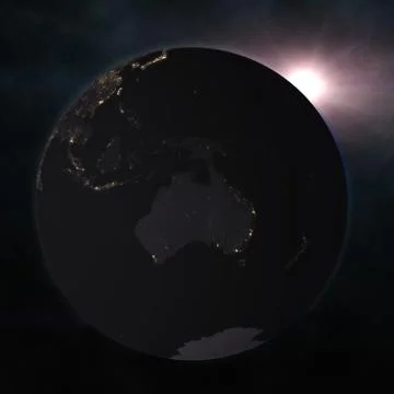 Planet earth in the starry background Stock Illustration