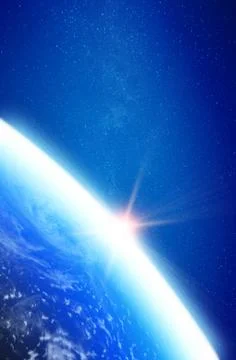 Planet Earth stratosphere Stock Illustration