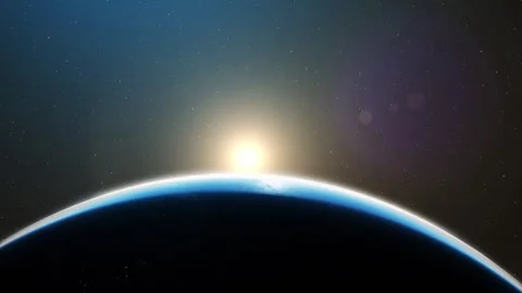 Planet Earth. Sunrise. The dark side of the Earth. Orbit. Stock Footage 247748232