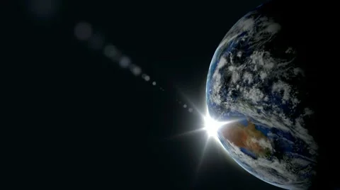 Planet Earth sunrise Stock Footage 8985937