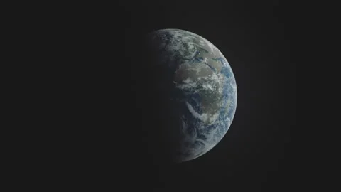 Planet earth sunrise from space. Day night cycle loop without visible sun. Stock Footage 157443734
