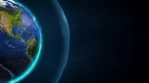 Planet Earth Surrounded by Protective layer Ilustración de archivo