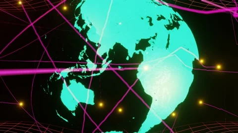 Planet Earth. Technology. Communication concept. Background. Stock Footage 228321338