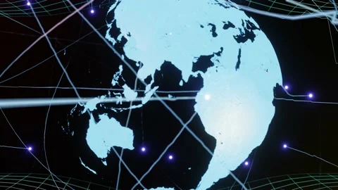 Planet Earth. Technology. Communication concept. Background. Stock Footage 228321340