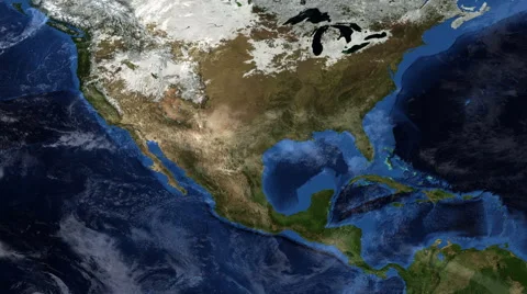 Planet Earth Time-lapse Zoom into the Mexico Stock Footage 62054615
