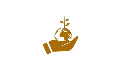 Planet Earth with tree on hands, save the planet, ecology, climate icon ani.. Stock Footage 260115142