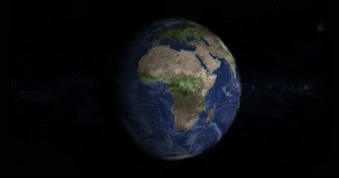Planet Earth turning and approaching Stock Footage